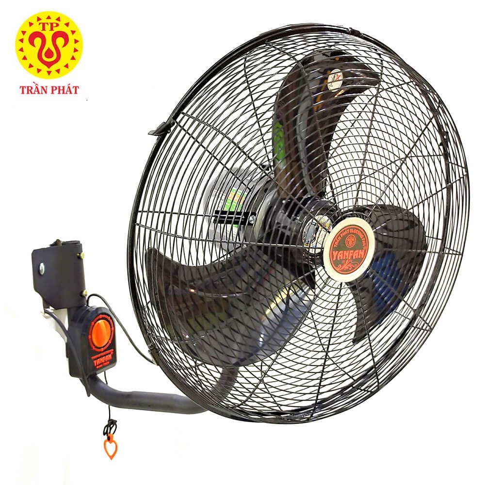 Quạt treo tường công nghiệp cánh nhựa 50cm, môtơ dây động 100%. Giao hỏa tốc. BH 2 năm.