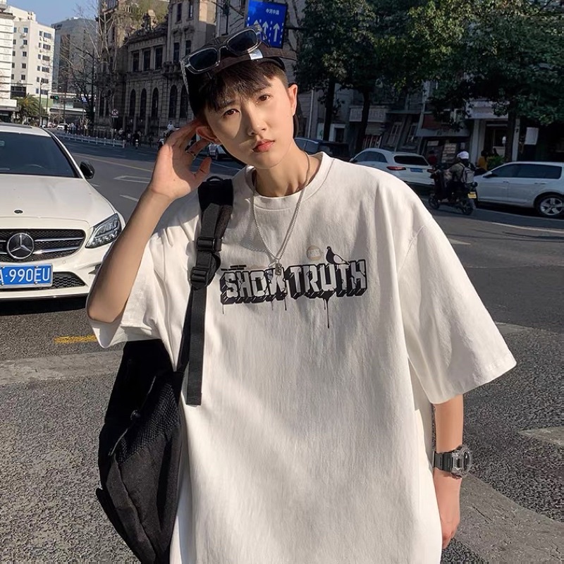 Áo phông nam nữ, áo thun tay lỡ form rộng chất cotton in hình TRUTH