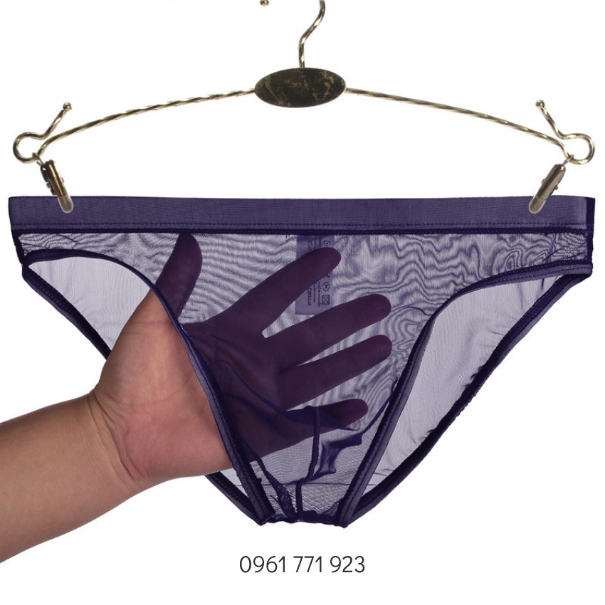 Quần sịp lưới nam sexy trong suốt cao cấp hàng xịn loại 1 - QUẦN LÓT LƯỚI NAM TAM GIÁC TRONG SUỐT cao cấp màu đen, trắng