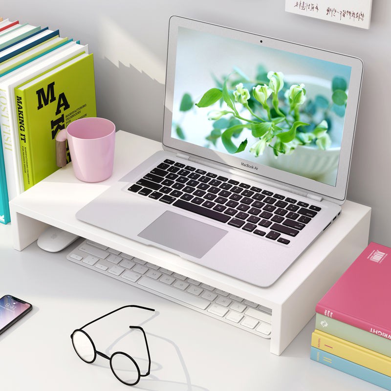 (TO.6.30) Giá Đỡ Máy Tính Để Bàn Bằng Gỗ Tiện Lợi Dành Cho Ký Túc Xá