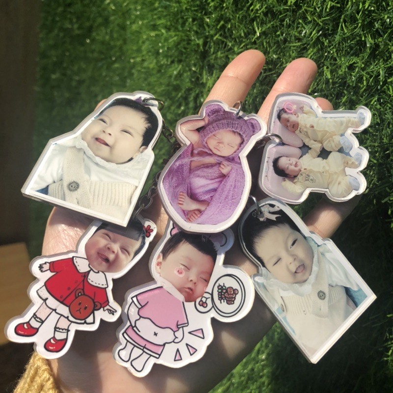 Móc khoá cắt ghép mặt chibi