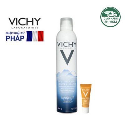 Vichy Xịt Khoáng 300ml Tặng Kem Chống Nắng 3ml