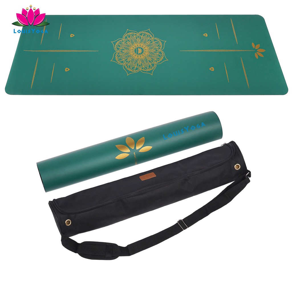 Thảm cao su tập yoga Louis 183x68x0.45cm định tuyến - Chất liệu cao su chống thấm, chống trơn, chống trượt