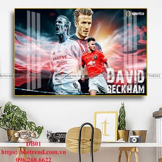 Tranh tráng gương David Beckham, tranh cầu thủ bóng đá, tranh cầu thủ David Beckham