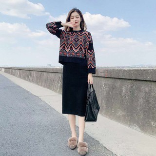 Áo Len hoạ tiết thổ cẩm
