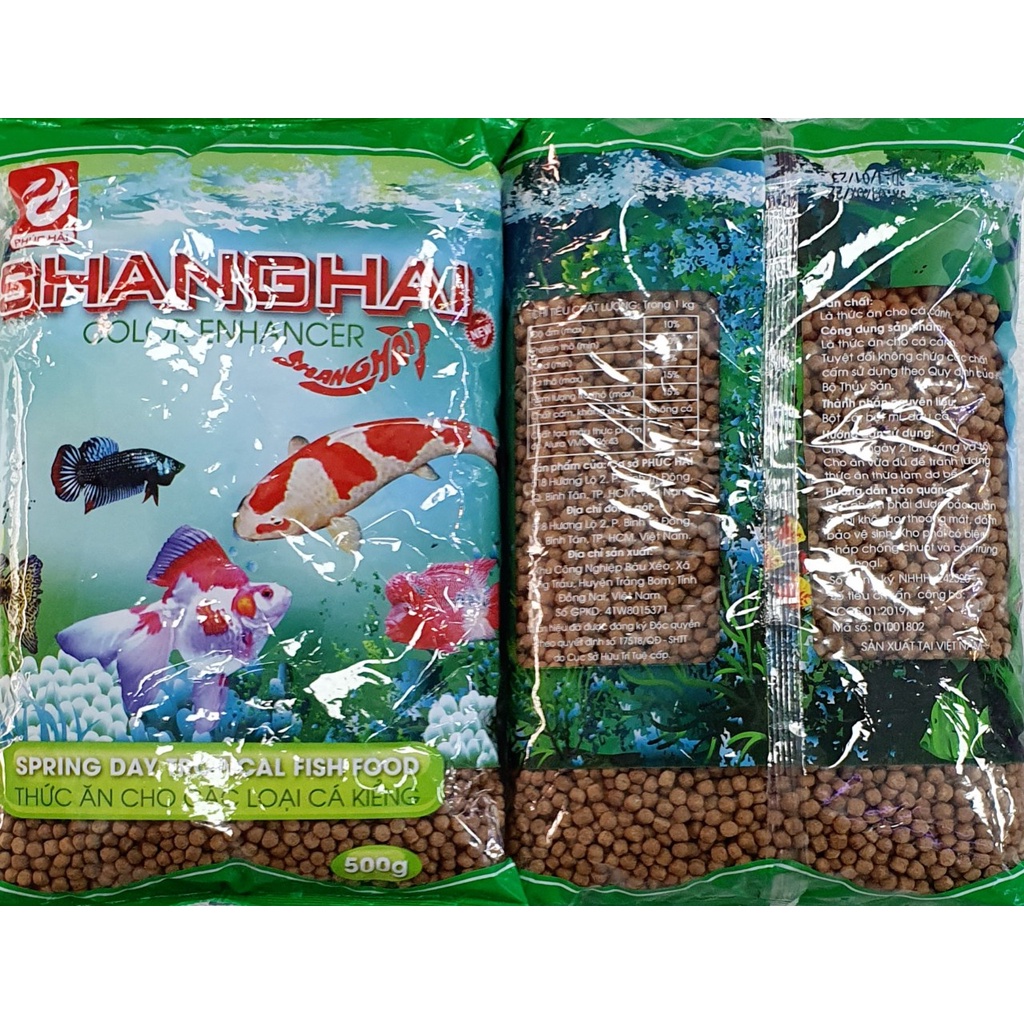 Thức ăn cho cá Shanghai 500gr