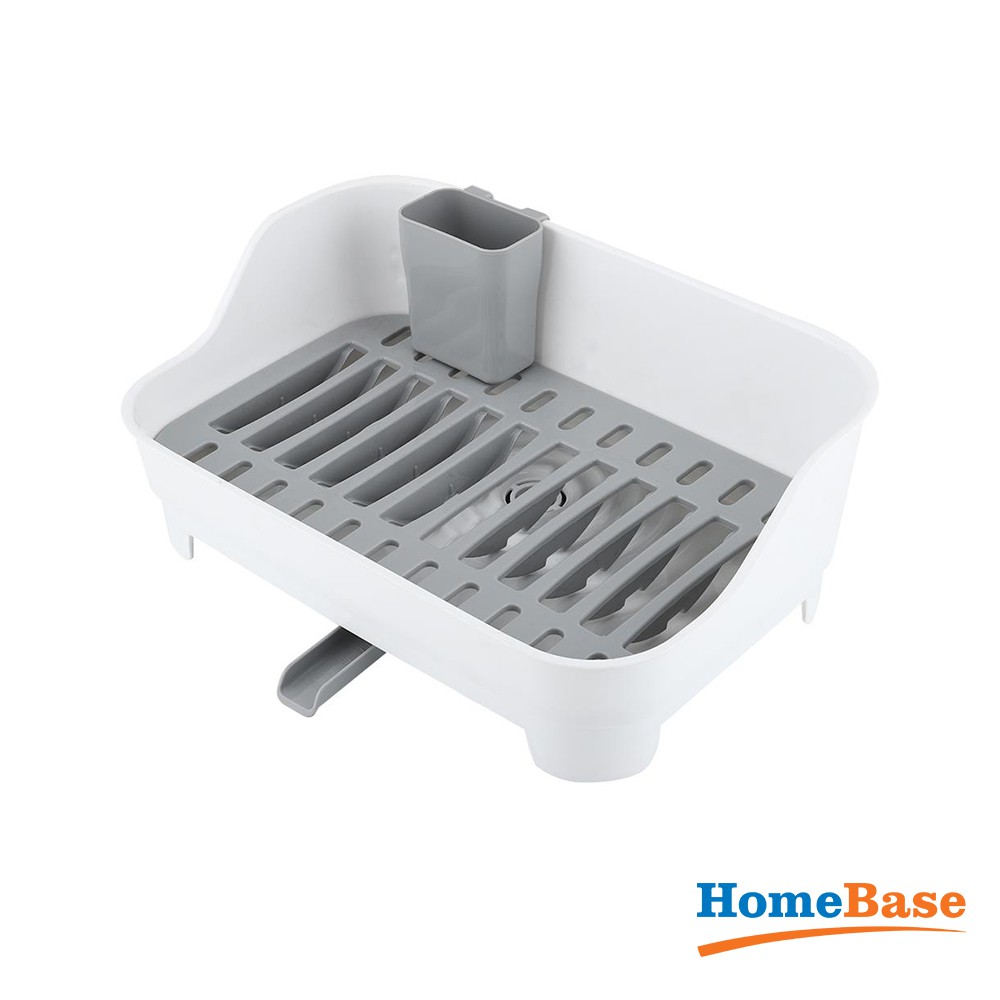 HomeBase KECH Rổ up chén đĩa nhựa Thái LanW42.5xD28xH16CM Trắng