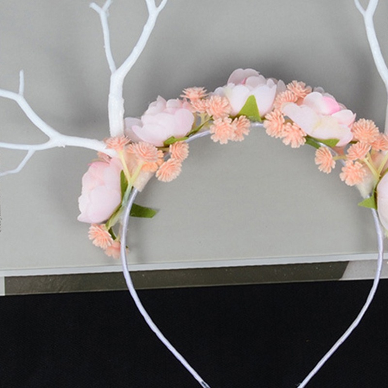 Băng Đô Cài Tóc Hình Nhánh Hoa / Tuần Lộc / Cành Cây / Vương Miện Giáng Sinh Dễ Thương