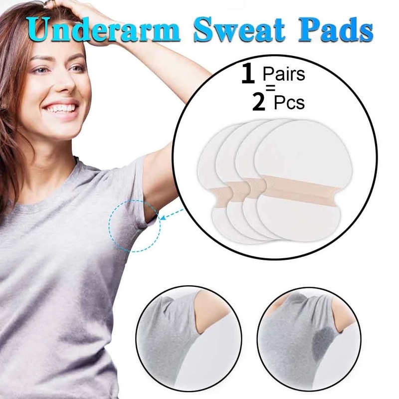 [Hàng mới về] Set 2 miếng dán thấm mồ hôi vùng cánh tay ngăn mùi sử dụng một lần tiện lợi cho cả nam và nữ