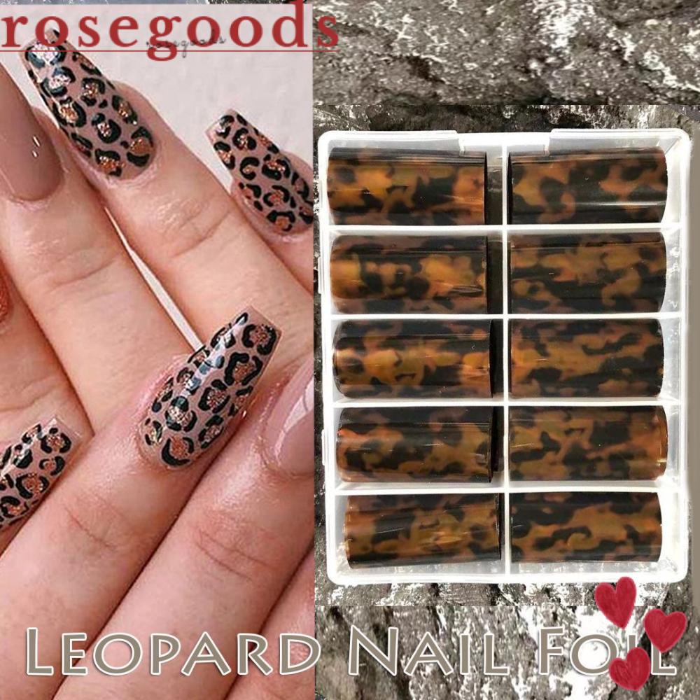 Giấy Foil Dán Móng Nghệ Thuật Màu Hổ Phách DIY