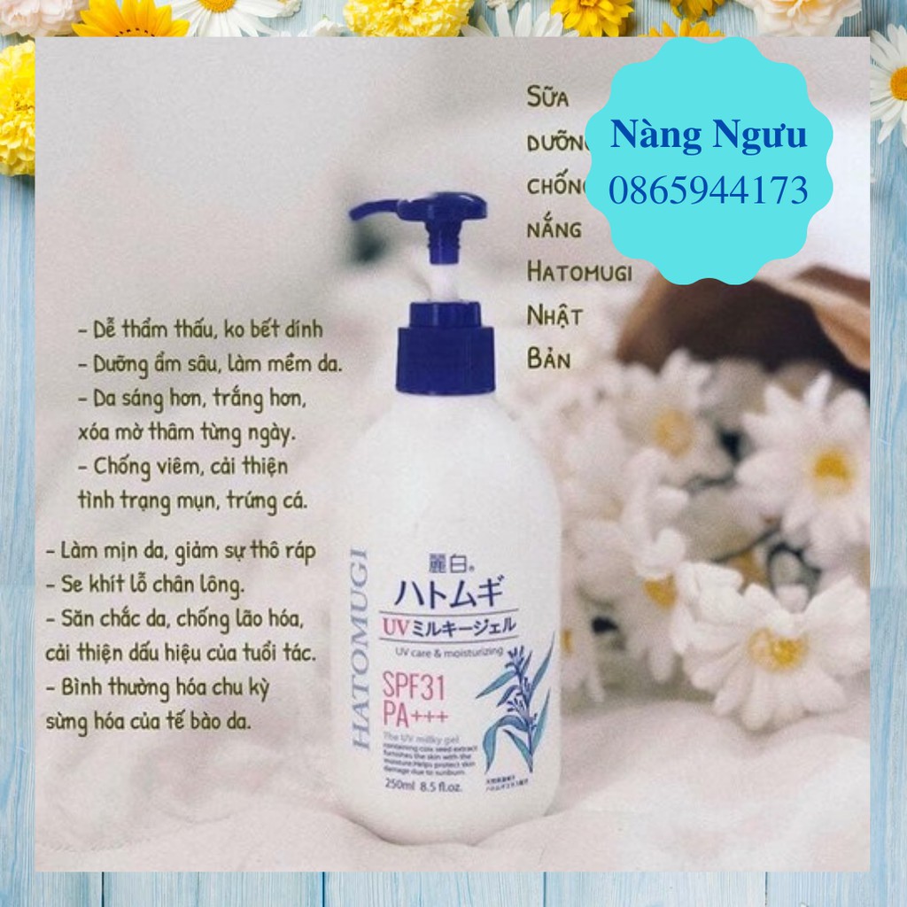 Sữa Dưỡng Thể Hatomugi, Cấp Ẩm, Chống Nắng, Kem Dưỡng Trắng Da Mặt và Body Số 1 Nhật Bản [Hàng Auth - Dưỡng Là Trắng] | BigBuy360 - bigbuy360.vn