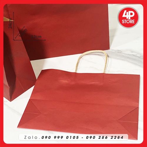 01 Túi  Kraft Xịn màu Đỏ