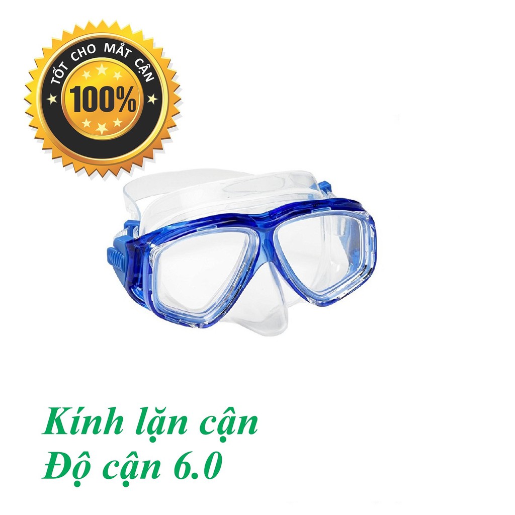 Kính lặn cận thị mắt kính cường lực POPO mặt nạ lặn cận độ cận từ 1.5 độ đến 8.0 độ