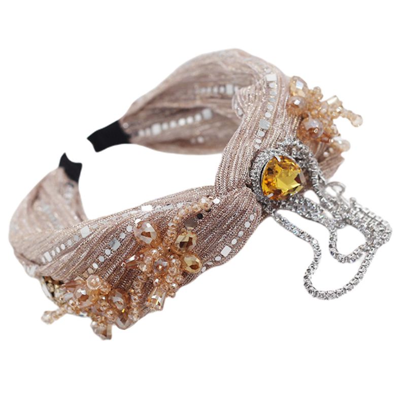 Flgo Băng Đô Cài Tóc Đính Đá Pha Lê Lấp Lánh Thời Trang Cho Nữ