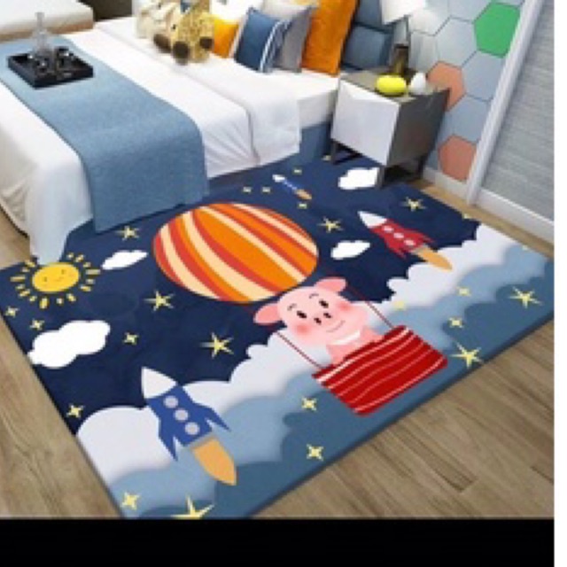Thảm bali trải sàn trang trí phòng  cho các bé yêu (m6x2m3)
