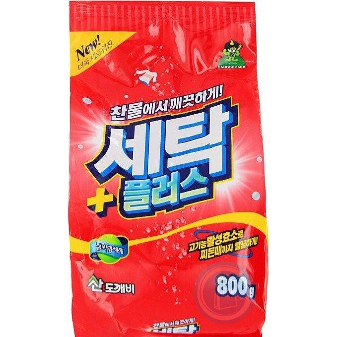[Chỉ dùng cho máy giặt cửa trên] Bột giặt Sandokkaebi 800g (Nhập khẩu Hàn Quốc phân phối bởi Hando)