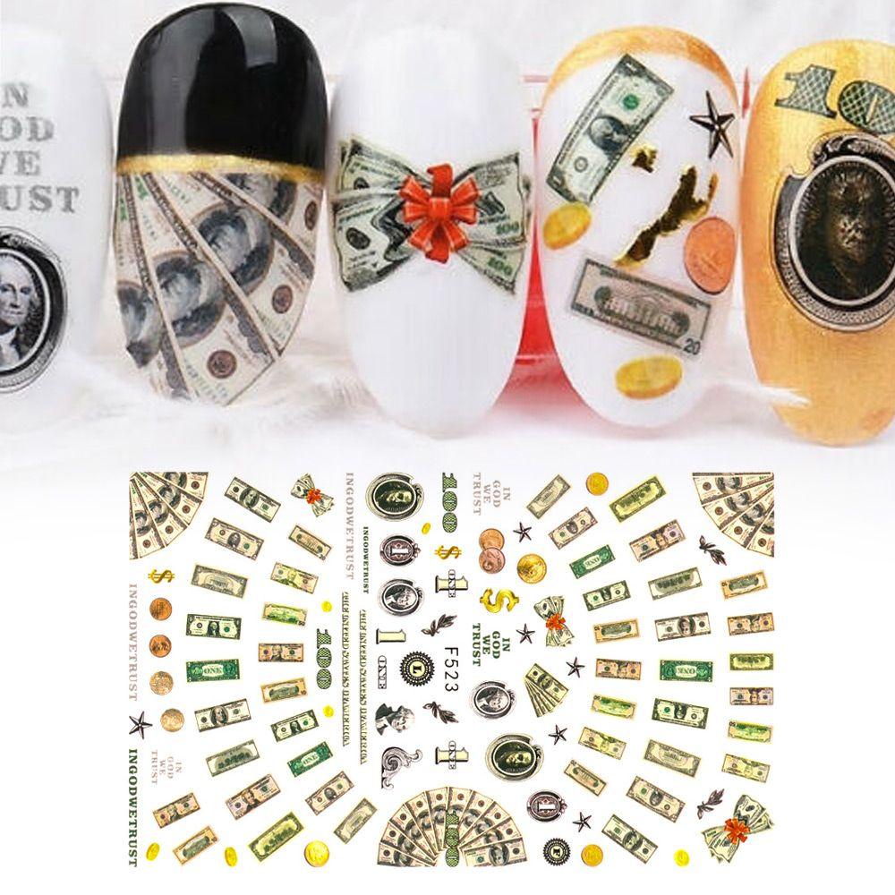 Sticker Dán Móng Nghệ Thuật Phong Cách Giàu Sang Thời Trang