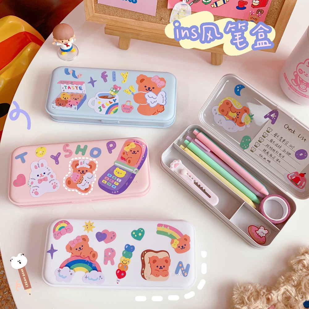 Hộp bút nhựa nhiều ngăn đơn giản Pencil Box