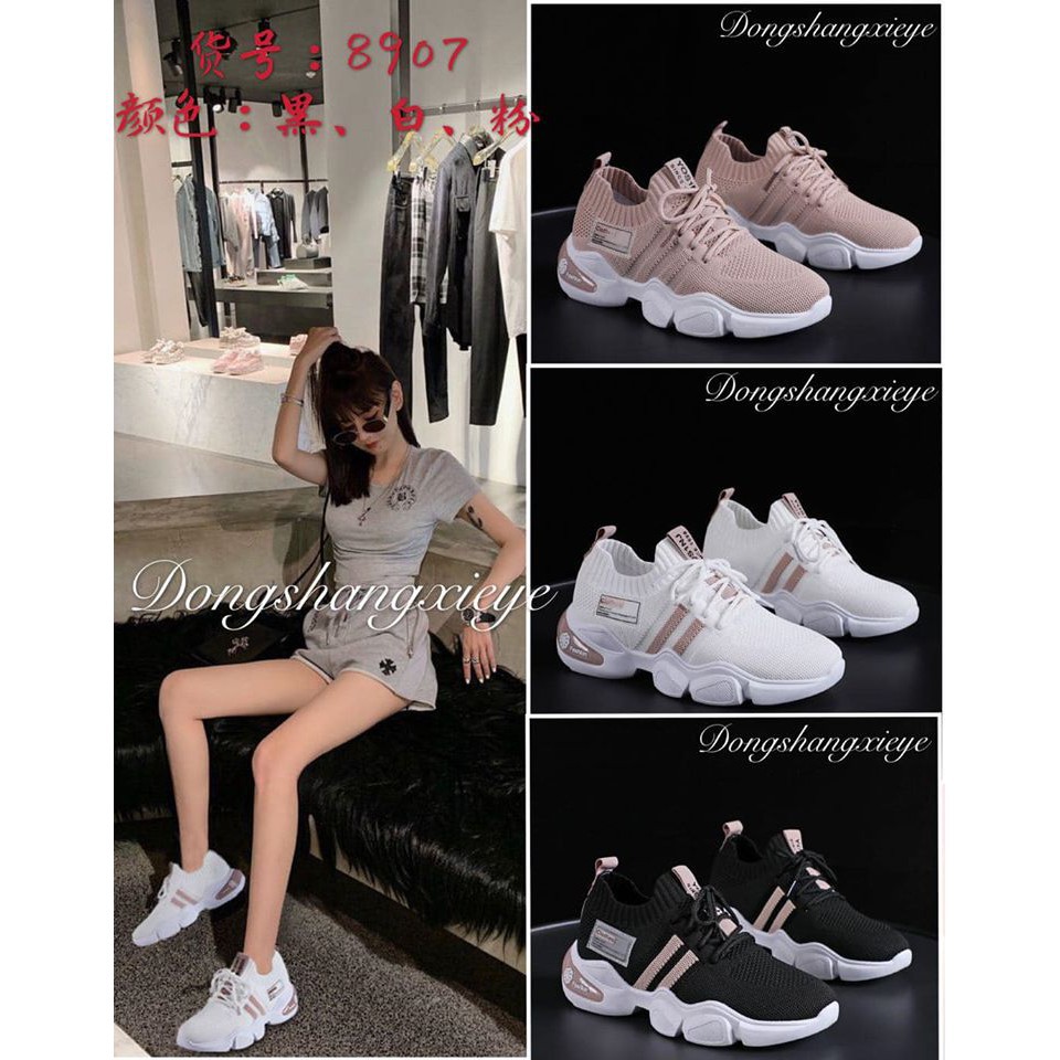 {xả hàng}  GIÀY THỂ THAO NỮ 2 VẠCH CỔ CHUN ĐẾ SÓNG KHỦNG SIÊU HOT (Có Size 40)