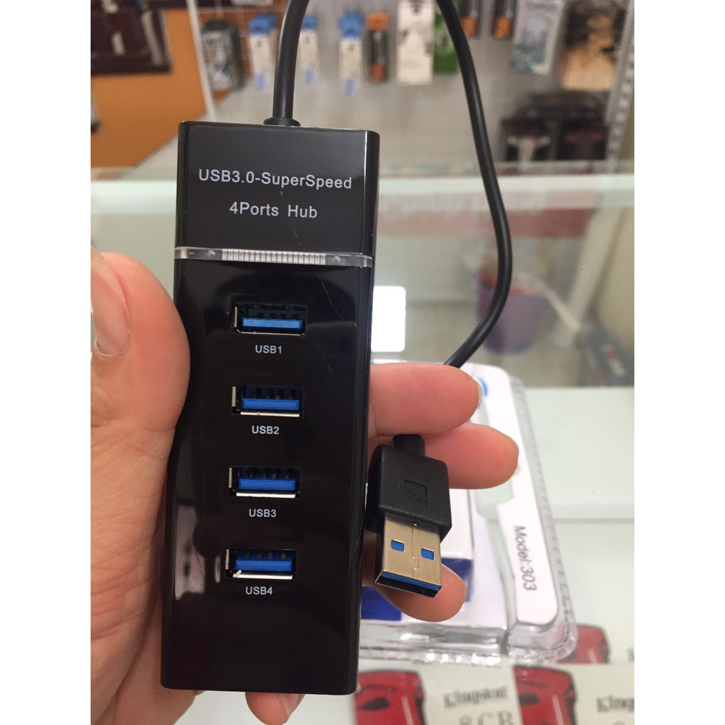 Hub USB 3.0 - Bộ Chia 1 USB Ra 4 USB Có Đèn Led.