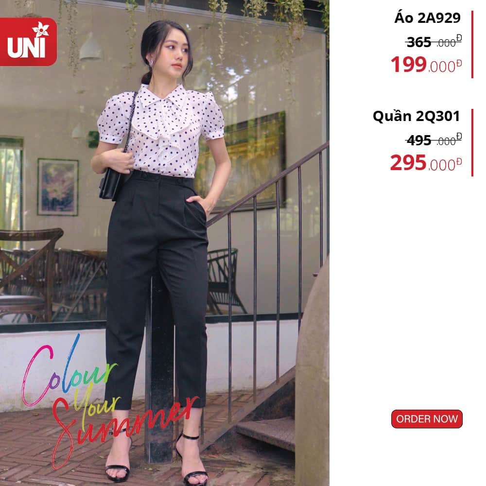 Quần Tây Nữ UNIVTH Công Sở Dáng Baggy 9Q0102 Uni Korean Fashion