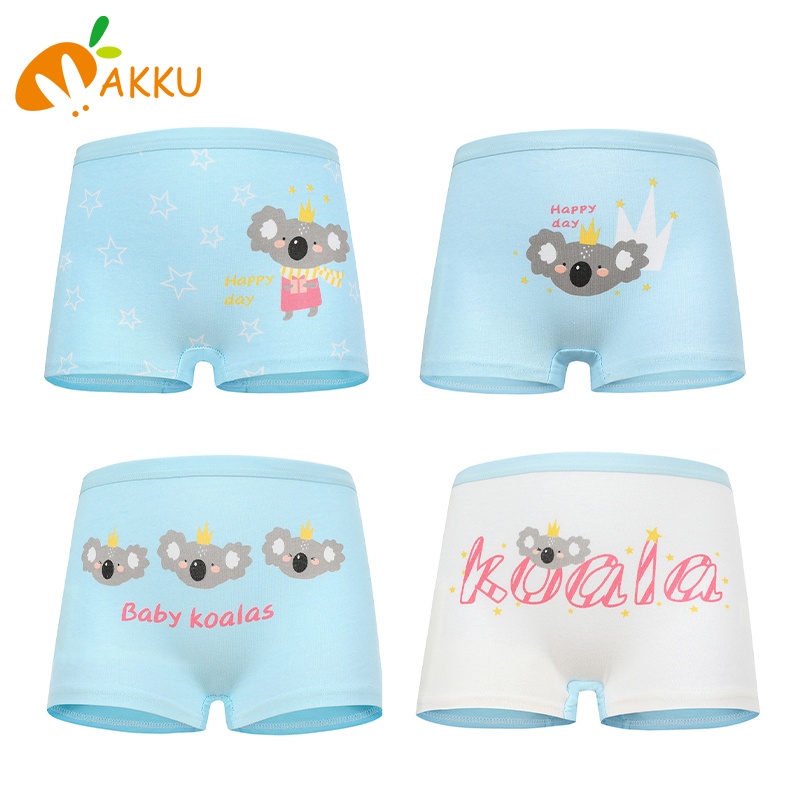 đồ lót cho bé gái quần lót trẻ em quyền anh em quần short con vật dễ thương AKKU