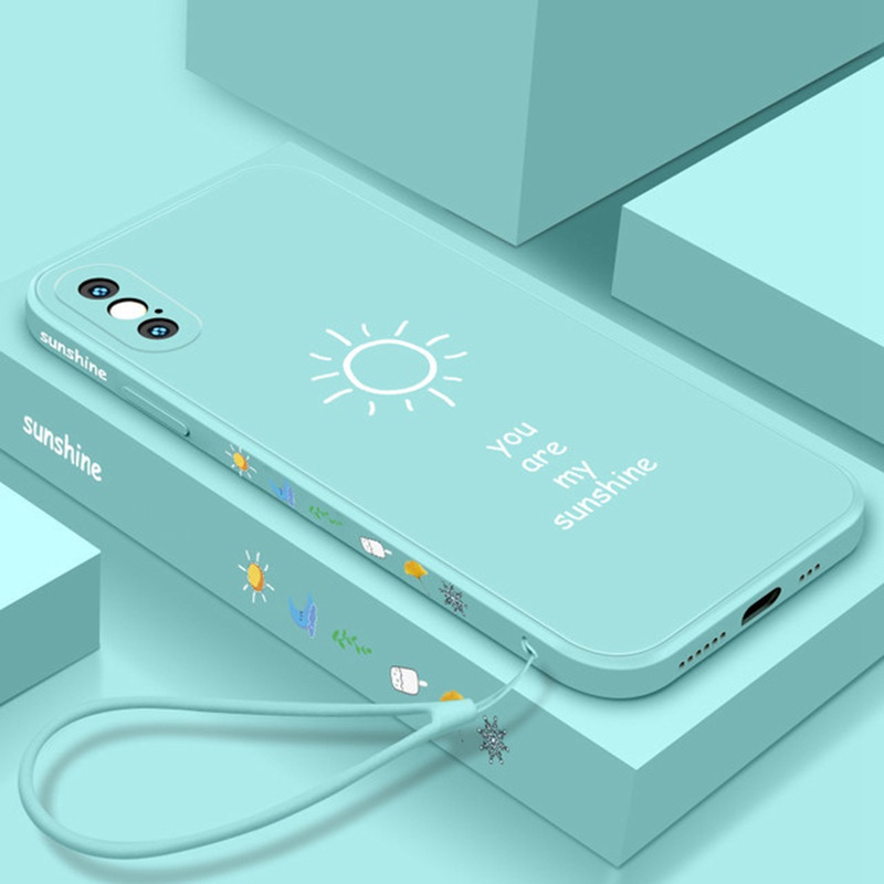 Ốp điện thoại silicon màu trơn in họa tiết thời trang thích hợp cho Iphone 11 12 Pro Xs Max Xr X 8 7 Plus Se 2020