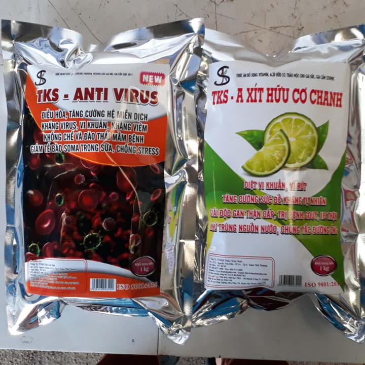 TKS - AXIT HỮU CƠ Chanh: Chóng Nóng, Giảm Tress,Tăng Đề Kháng Cho Vật Nuôi - Gói 1kg