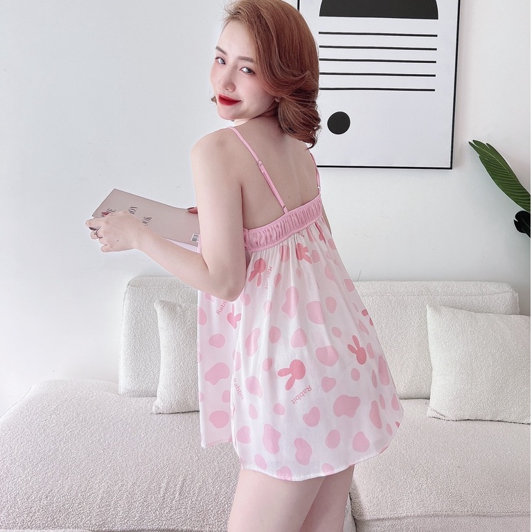 Đồ Mặc Nhà Nữ SOJUN Bộ Đùi Lụa Xước Tô Châu Viền Size 40-75Kg