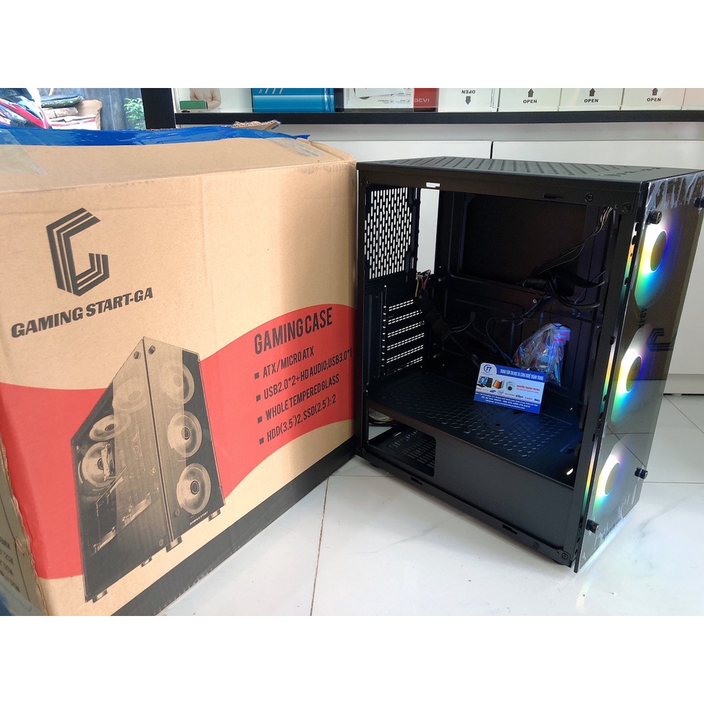 Vỏ máy tính (Vỏ case) XIGMATEK HERO,GAMING START NO FAN (EN45136) - ATX, 2 SIDE TEMPERED GLASS