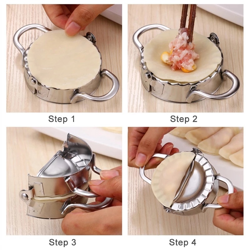 1 Khuôn Làm Sủi Cảo DIY Bằng Thép Không Gỉ Đa Năng Cho Nhà Bếp