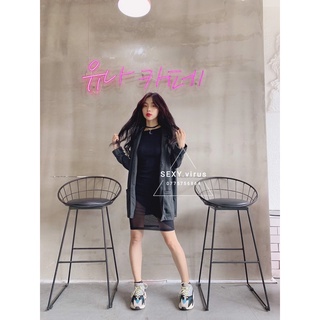 Đầm body tay dài lai phối lưới