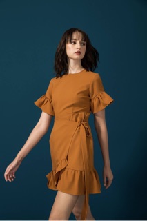 Cocosin đầm organge ruffle dress