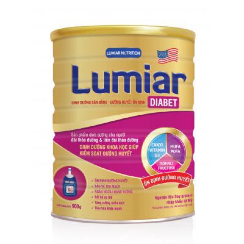 Sữa Bột Lumiar Diabet sữa dành cho người bị tiểu đường 850gr