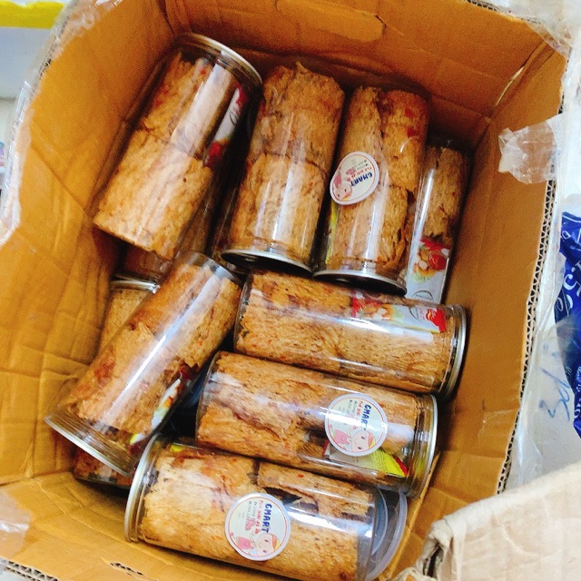 Mực cán tẩm vị nguyên miếng hũ 250gram | BigBuy360 - bigbuy360.vn