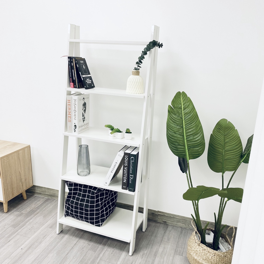 Kệ sách gỗ đa năng 5 tầng phong cách hiện đại thích hợp decor trang trí nhà cửa quán cafe - gp114