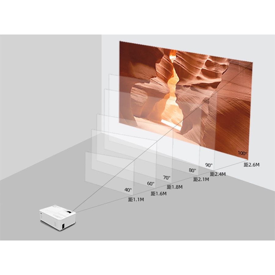 Máy Chiếu Mini Koogold - KAW Thông Minh, Máy Chiếu Full HD 1080p, Kết nối HDMI VGA, Âm thanh sống động, BH chính hãng
