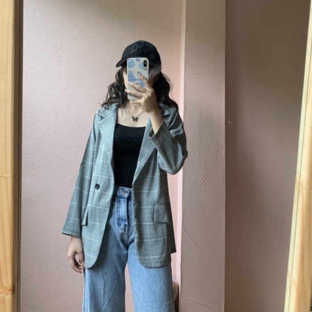 ÁO BLAZER 1 LỚP TRƠN KẺ DÀI TAY CHẤT ĐẸP[ SẴN/ ẢNH THẬT] | BigBuy360 - bigbuy360.vn