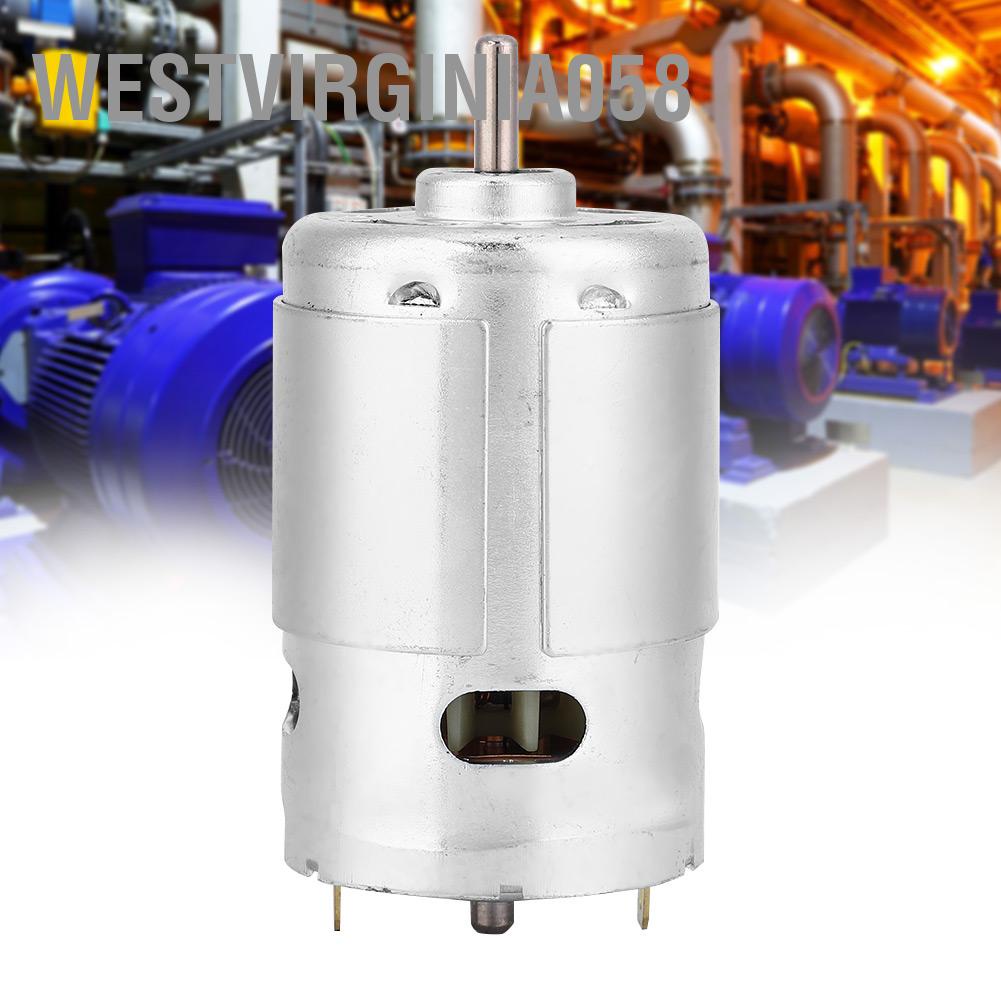 Hàng Hot Tiếng ồn thấp Động cơ DC thu nhỏ công suất cao 12V 3000 vòng / phút Vòng bi đôi Hàng giao ngayWestvirginia058