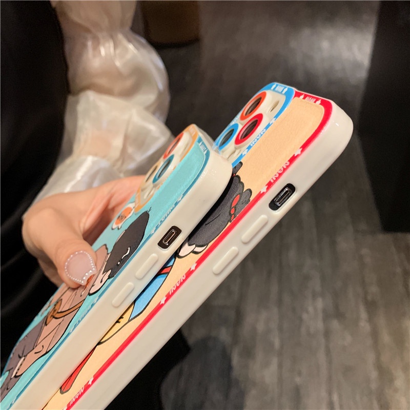 Ốp điện thoại kiểu nhám họa tiết đáng yêu thích hợp cho IPHONE 12 13 11 PRO MAX XS MAX XR 7 8 PLUS ZPG4