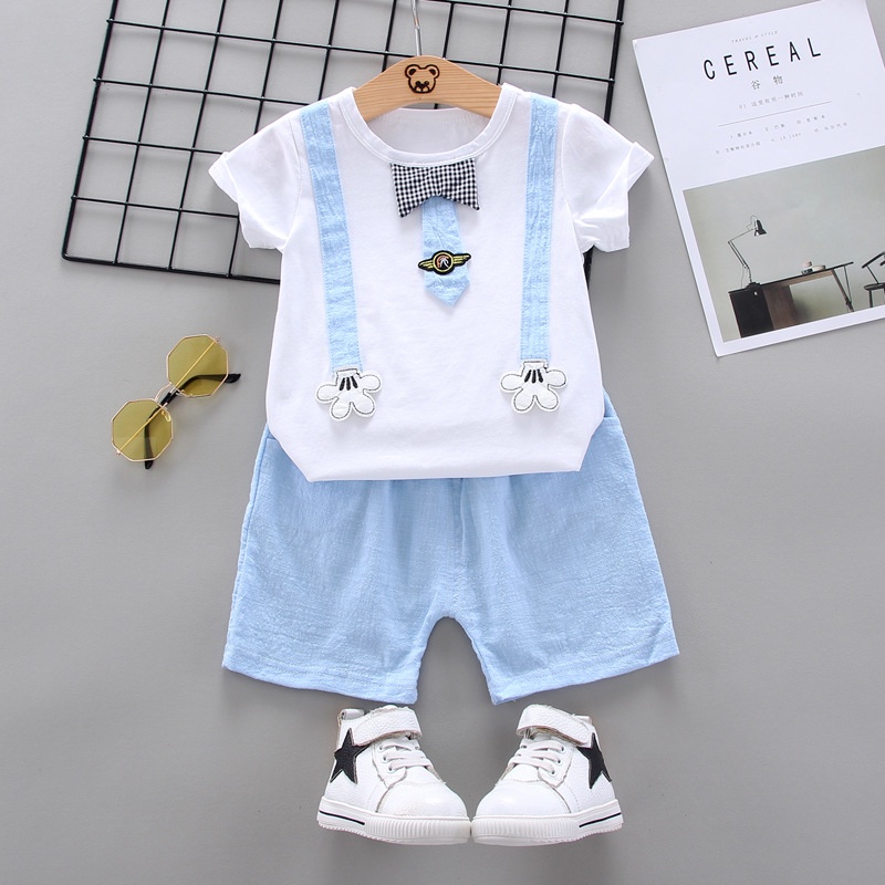 Bộ cộc tay phong cách hàn quốc cho bé trai và bé gái - BO94