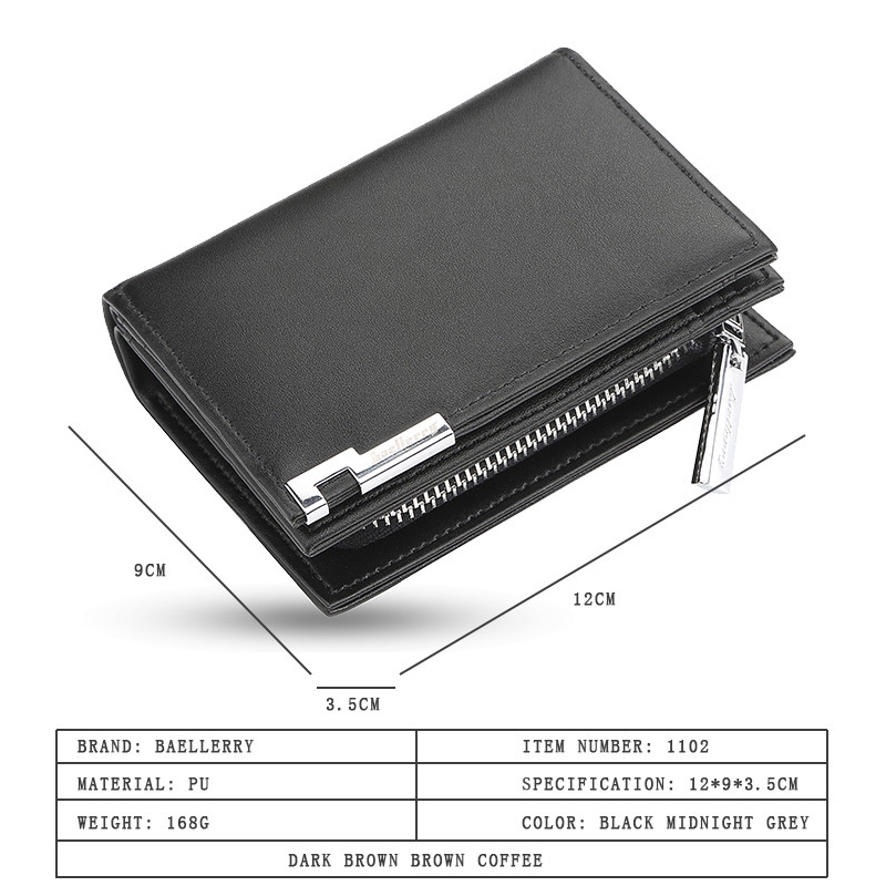Ví Ngắn Đa Năng Baellerry Thời Trang Cho Nam