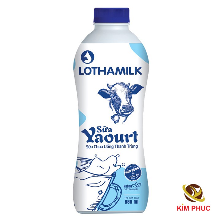 Sữa chua uống thanh trùng Long Thành Lothamilk 880ml