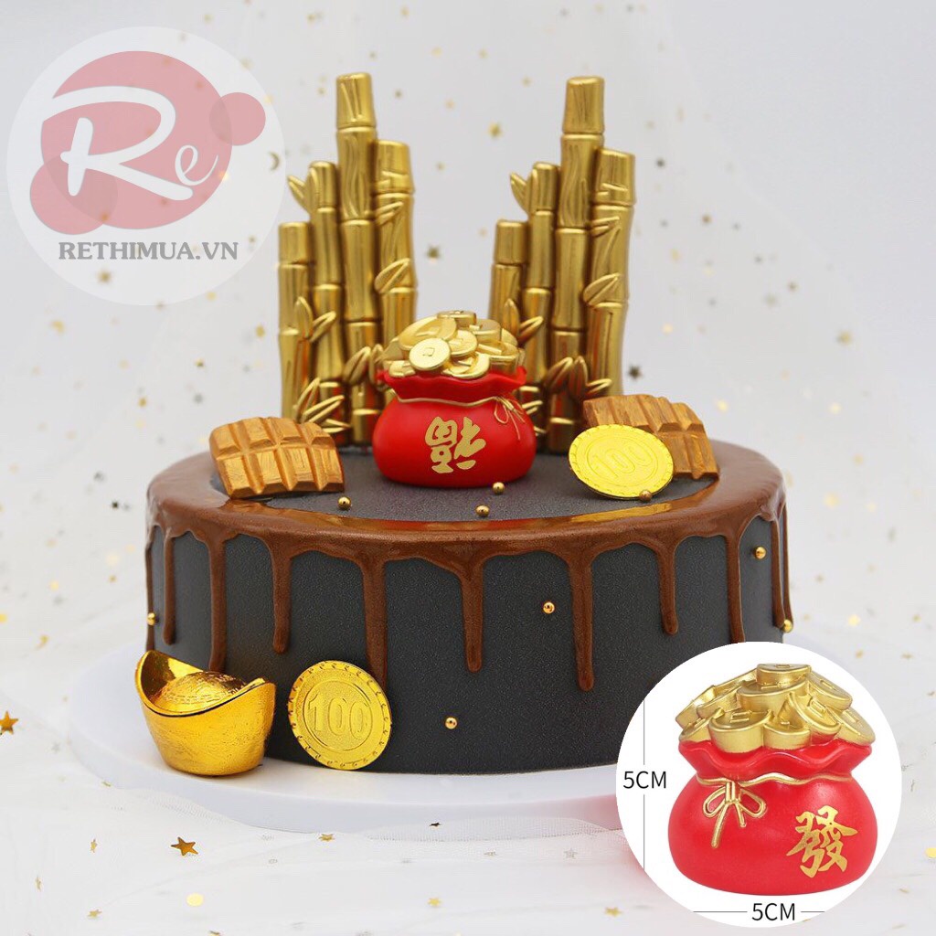 [SIÊU RẺ❤️] – Hũ Tiền Vàng - Trang trí bánh sinh nhật bánh kem
