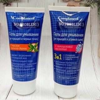 [ CHÍNH HÃNG ] Sữa rửa mặt Compliment No Problem dạng gel giảm viêm, mụn