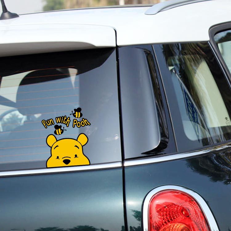 Miếng Dán Trang Trí Xe Hơi Hình Hoạt Hình Winnie The Pooh