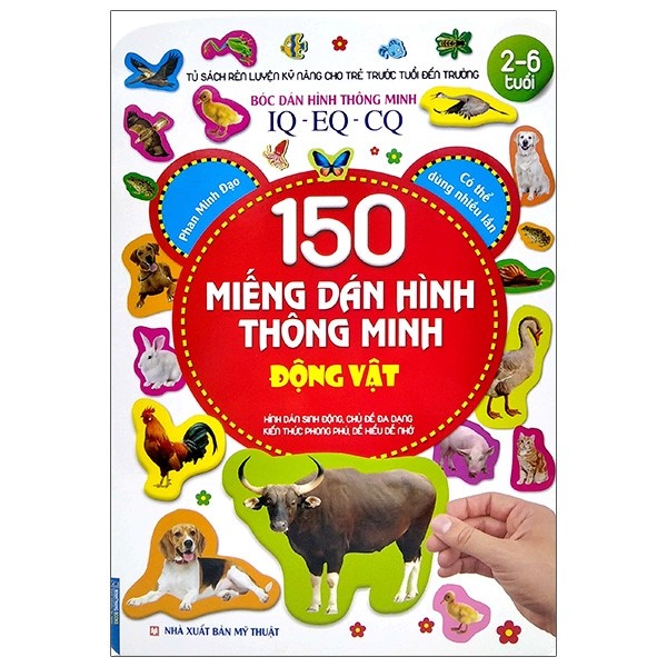 Sách Combo Sticker 150 Miếng Dán Hình Thông Minh - IQ-EQ-CQ(trọn bộ 4 cuốn Động Vật + trái cây+Phương tiện GT+ đồ dùng)