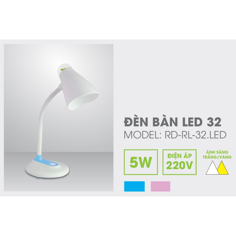 Đèn Học Chống Cận LED Rạng Đông  RD - RL- 32.LED 3000K/6500K - 5W