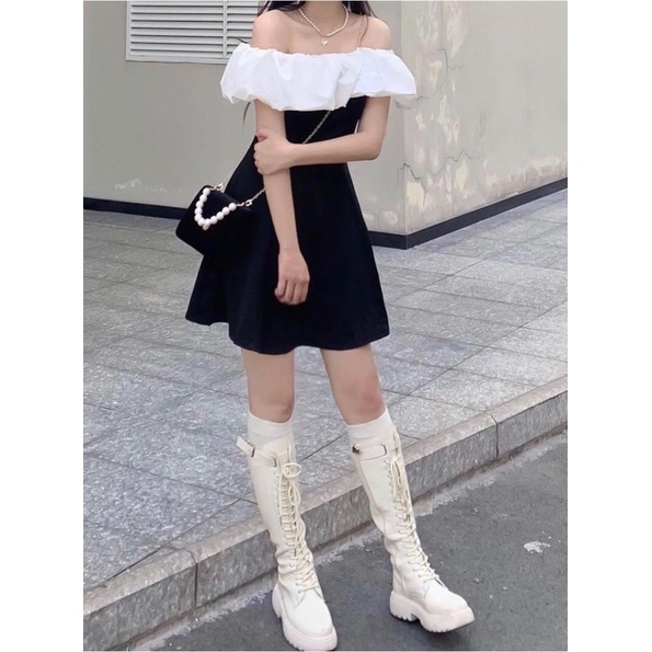 Váy chiết eo phồng vai 😍😍