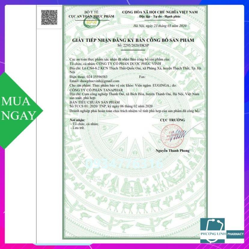 Kẹo ngậm ho mát họng Euginga lọ khoảng 300 viên [ Chính hãng ]